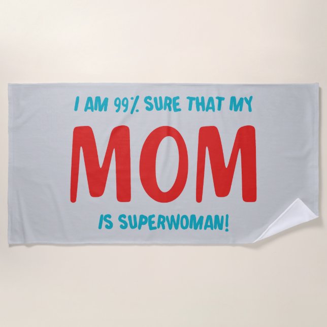 Toalha De Praia 99% Superwoman (Frente)