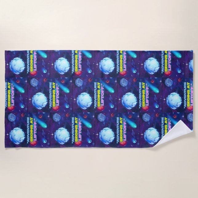 Toalha De Praia A aventura começa no elevador isolado (Frente)