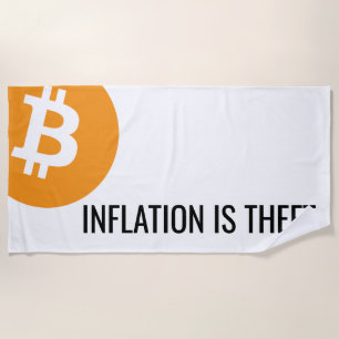 Toalha De Praia A Inflação de Bitcoin é Bloqueio de Criptografi