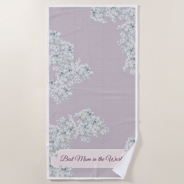 Toalha De Praia A melhor mãe do mundo (Frente)