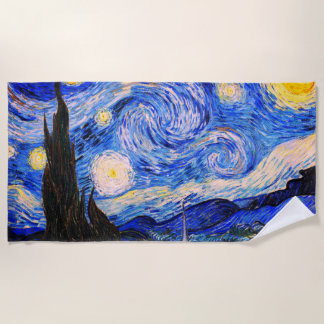 Toalha De Praia A Noite Estrelada de Vincent Van Gogh