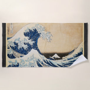 Toalha De Praia A onda de Excelentes de Kanagawa por Hokusai