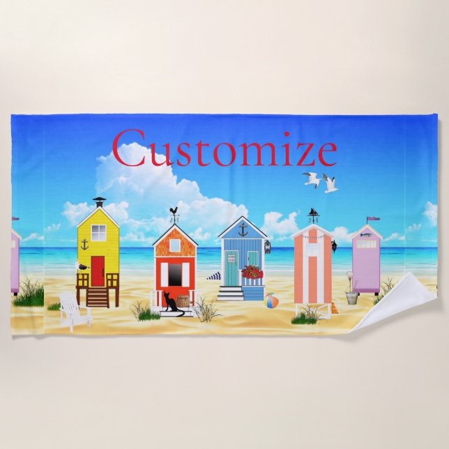 Toalha De Praia A praia fina e elegante arranca o trovão (Frente)