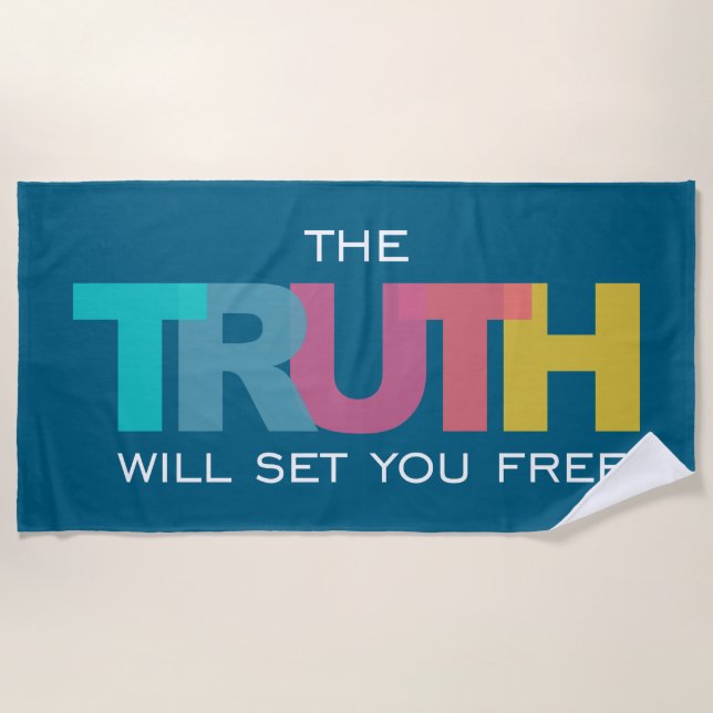 Toalha De Praia A Verdade te libertará (Frente)