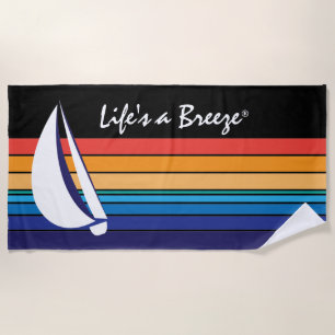 Toalha De Praia A vida é um Breeze®_Boat Color Square_Horizontal