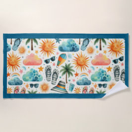 Toalha De Praia A vida é uma praia