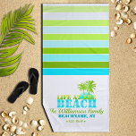 Toalha De Praia A vida na praia<br><div class="desc">Diversão,  verão,  design de tema da praia tropical,  personalizado</div>
