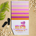 Toalha De Praia A vida na praia personalizada<br><div class="desc">Diversão,  verão,  design do tema da praia tropical</div>