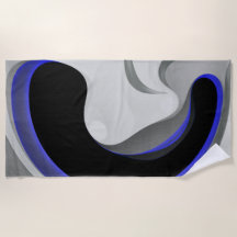 Abaixo do Azul: Cinza Abstrato, Preto e Azul