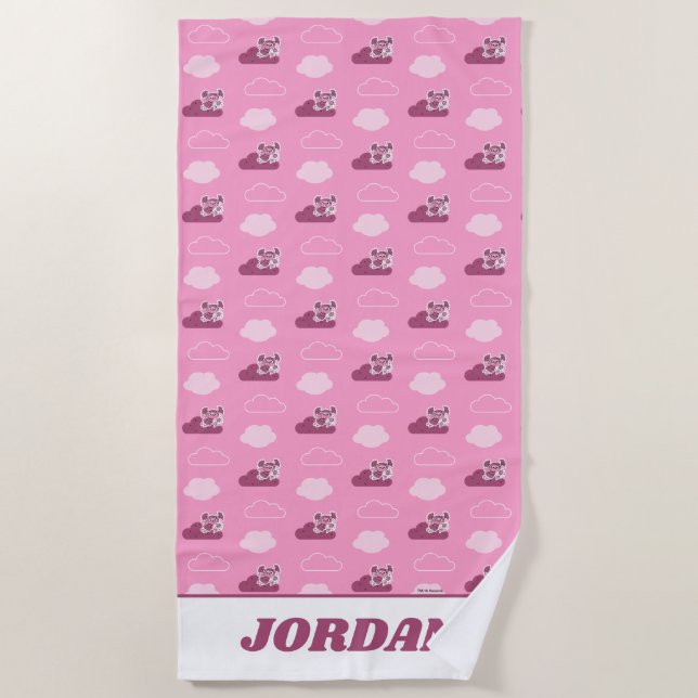 Toalha De Praia Abby Doodley Cloud Pattern (Frente)