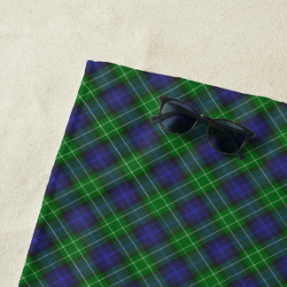 Toalha De Praia Abercrombie Blue Green Tartan Plaid Scottish