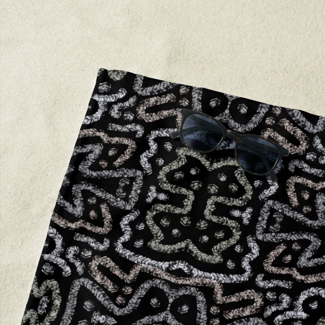 Toalha De Praia Abstract Arrow Grunge Pattern And Soft Pastels (In Situ)