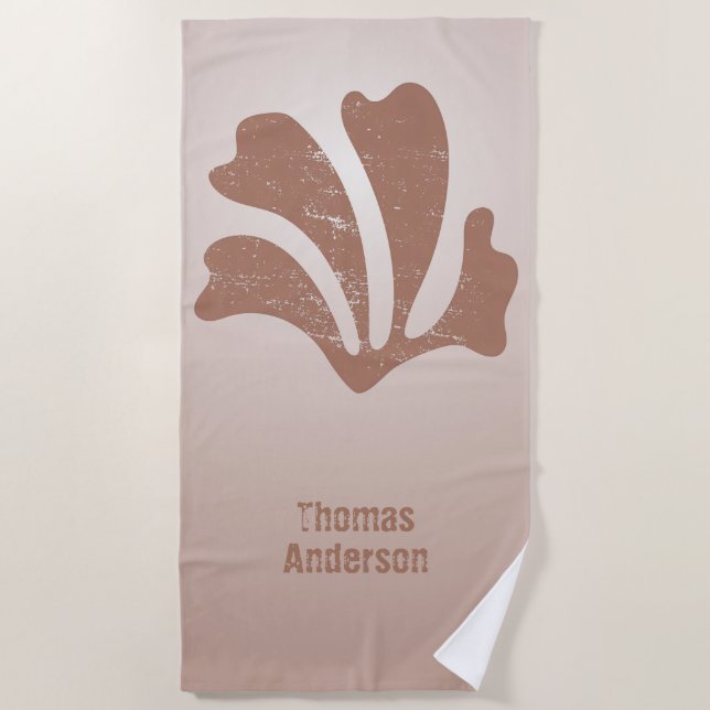 Toalha De Praia Abstract Art Brown Algae, Kelp (Frente)