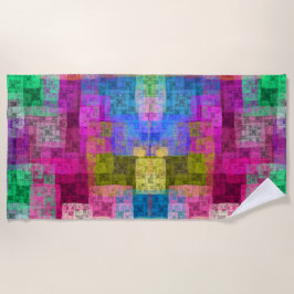 Toalha De Praia Abstract cubes