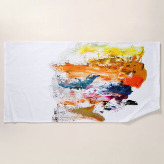 Toalha De Praia Abstract Forms Born from a Living Artist’s Palette