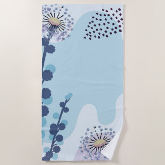 Toalha De Praia Abstract Golden Wattle Modern Acacia Illustrative