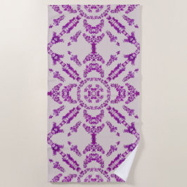 Toalha De Praia Abstract Purple Orchid Flower Design Pattern Art