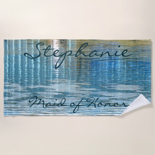 Toalha de praia abstrata da matrona ou da madrinha (Frente)