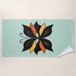 Toalha De Praia Abstrato Borboleta Estranha Belo Inseto