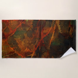 Toalha De Praia Abstrato de outono Profundo