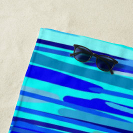 Toalha De Praia Abstrato de queda de chuva azul