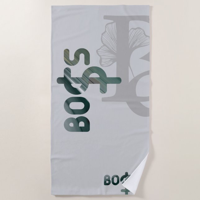 Toalha De Praia ABSTRATO de tendências do BOSS Beach Tool Verde (Frente)