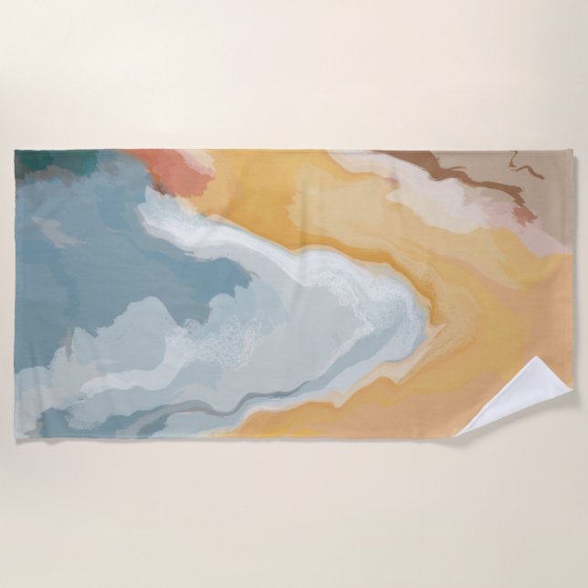 Toalha De Praia Abstrato Pastel Paint Summer Edition (Frente)