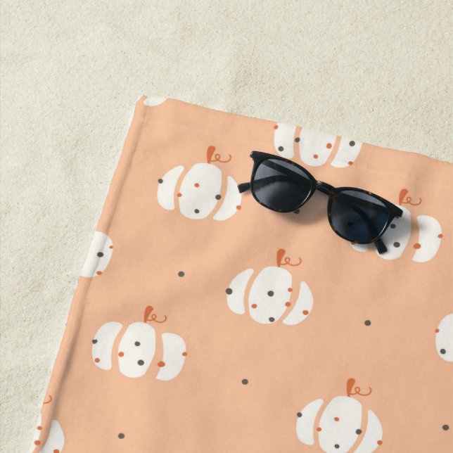 Toalha De Praia Abstrato Pumpkin Pattern Beach Towel (In Situ)