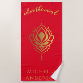 Toalha De Praia Acalme A Torre Da Praia Da Mente