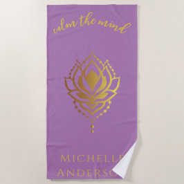 Toalha De Praia Acalme A Torre Da Praia Da Mente