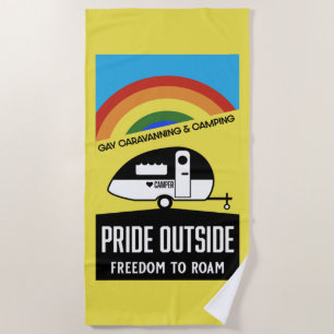 Toalha De Praia Acampamento de caravana gay
