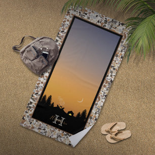 Toalha De Praia Acampamento em Sunset Pebble