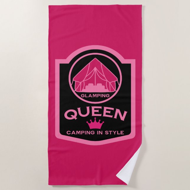 Toalha De Praia Acampamento Rainha De Luz Ao Estilo (Frente)