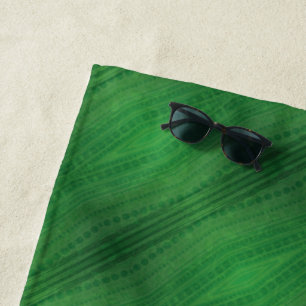 Toalha De Praia Aceitação Padrão de Boho Eclético Verde