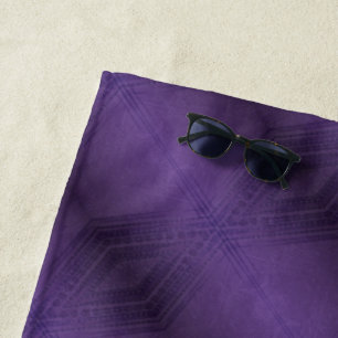 Toalha De Praia Aceitação Padrão de Boho Eclético Violet