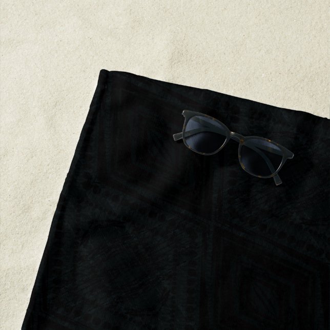 Toalha De Praia Aceitação | Textura Geométrica Escura (In Situ)