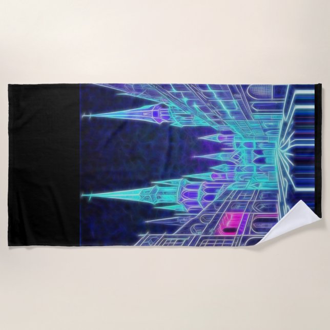 Toalha De Praia Acrópole em curvas (Frente)