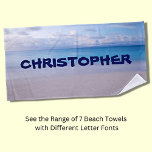 Toalha De Praia Add Any Name to this Beach Background  Beach Towel<br><div class="desc">Add Any Name to this Beach Background  - - See my store for lots more great designs.</div>