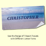 Toalha De Praia Add Any Name to this Beach Background  Beach Towel<br><div class="desc">Add Any Name to this Beach Background  - - See my store for lots more great designs.</div>