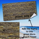 Toalha De Praia Add Name, Old Gnarly Wood Bark Texture<br><div class="desc">Gnarly Old Wooden Bark Pattern - - see my store for lots more great designs.</div>