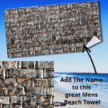 Toalha De Praia Add Name, Steel Metal Grungy Wall Panels<br><div class="desc">Steel Metal Grungy Wall Panels  - see more great designs in my store.</div>