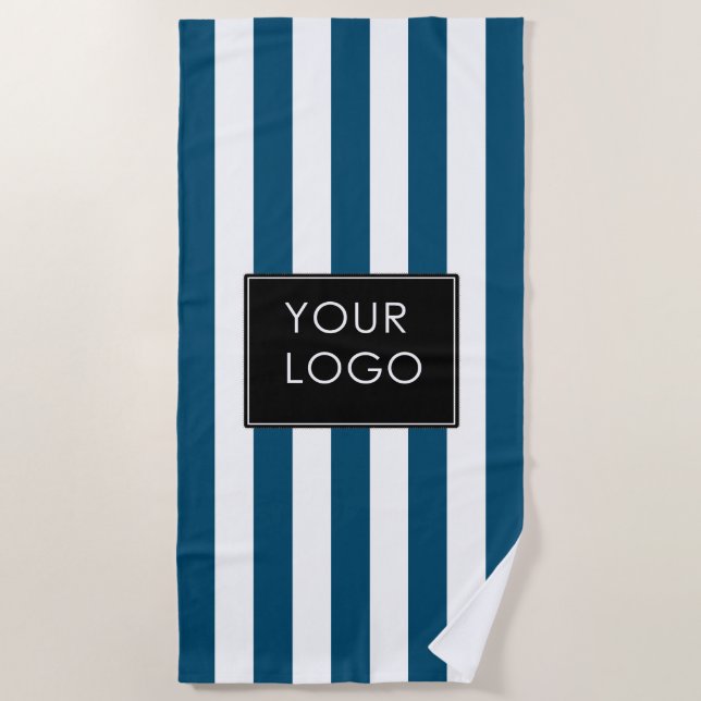 Toalha De Praia Adicionar logotipo para empresas Espessas Blue Str (Frente)