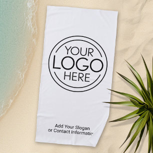 Toalha De Praia Adicione seu logotipo corporativo moderno minimali