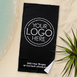 Toalha De Praia Adicione seu logotipo corporativo moderno minimali<br><div class="desc">Perfeito para uma festa de escritório ou presente de apresentação, estas toalhas de praia de logotipo são simples em design. Você pode alterar a cor de fundo para corresponder à cor que coordena com o logotipo da sua empresa. As linhas extras podem ser usadas para informações de contato da empresa...</div>