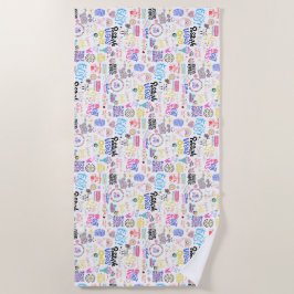 Toalha De Praia Affirmações da Beach Towel