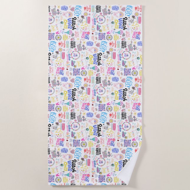 Toalha De Praia Affirmações da Beach Towel (Frente)