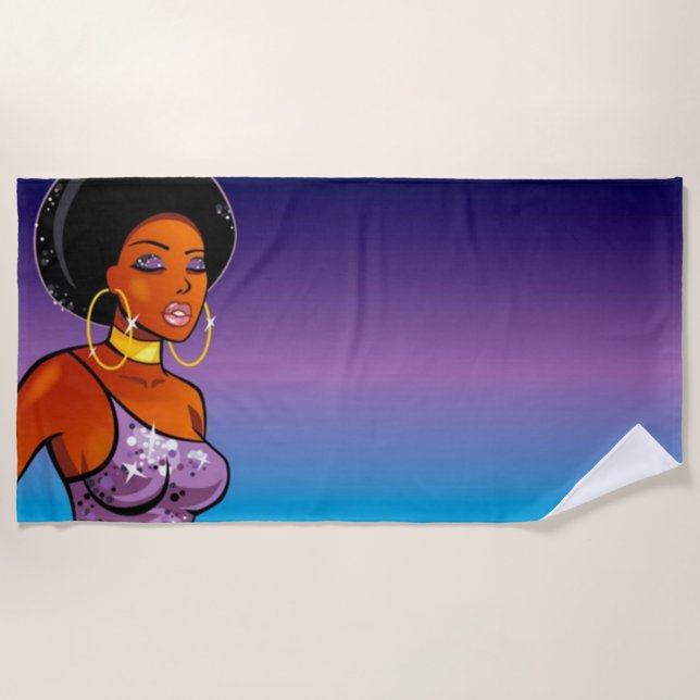 Toalha De Praia Afrocentric Beach Towel (Frente)