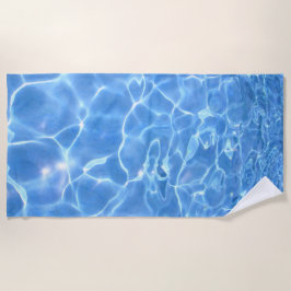 Toalha De Praia Água Azul Aplicada