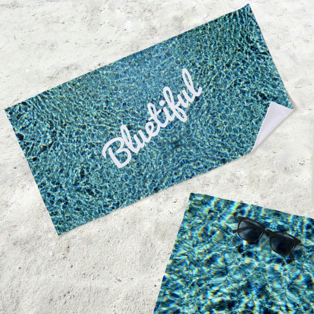 Toalha De Praia Água Azul Brilhante (Criador carregado)