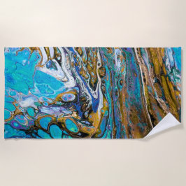 Toalha De Praia Água e pedras abstrato